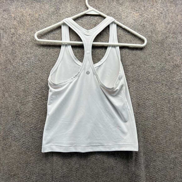 Lululemon Tank Top Women 0 White Racerback Athletic Yoga Gym Activewear - Picture 2 of 9